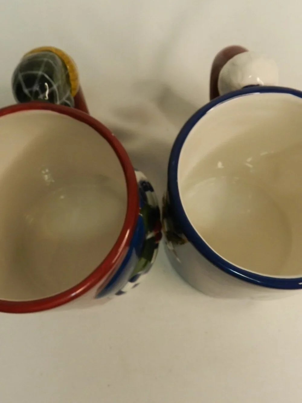Vintage Christmas Santa & Mrs. Santa Claus Set Pair Mugs Cups Holidays